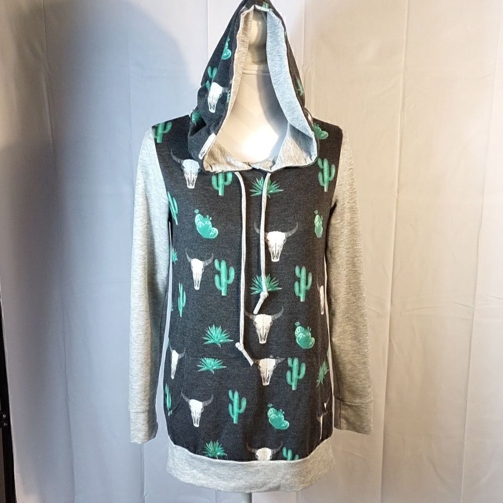12PM By Mon Ami Cactus Cow Head Hoodie